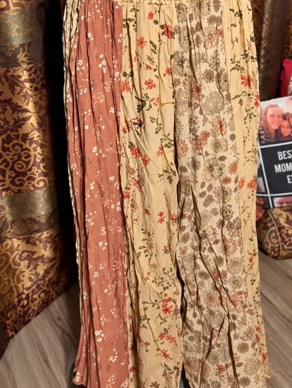 Sacred Threads Floral Panel Palazzo Pants